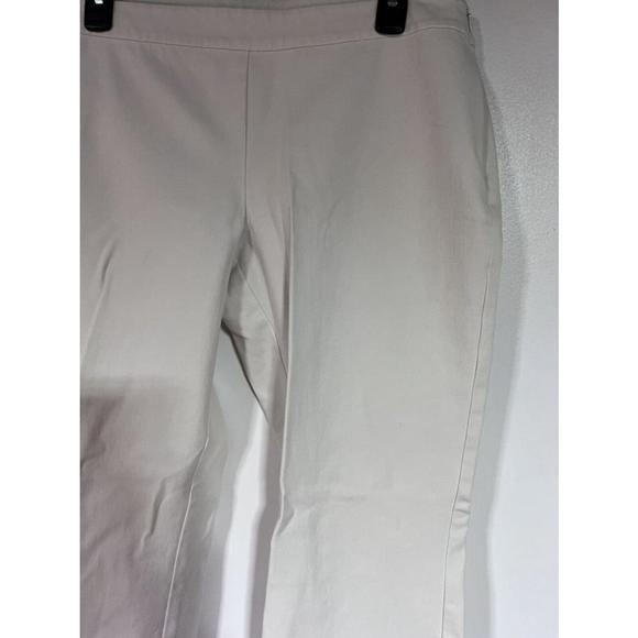 Eileen Fisher Organic Stretch Cotton Twill Slim Ankle Pants Beige Medium - Picture 3 of 10